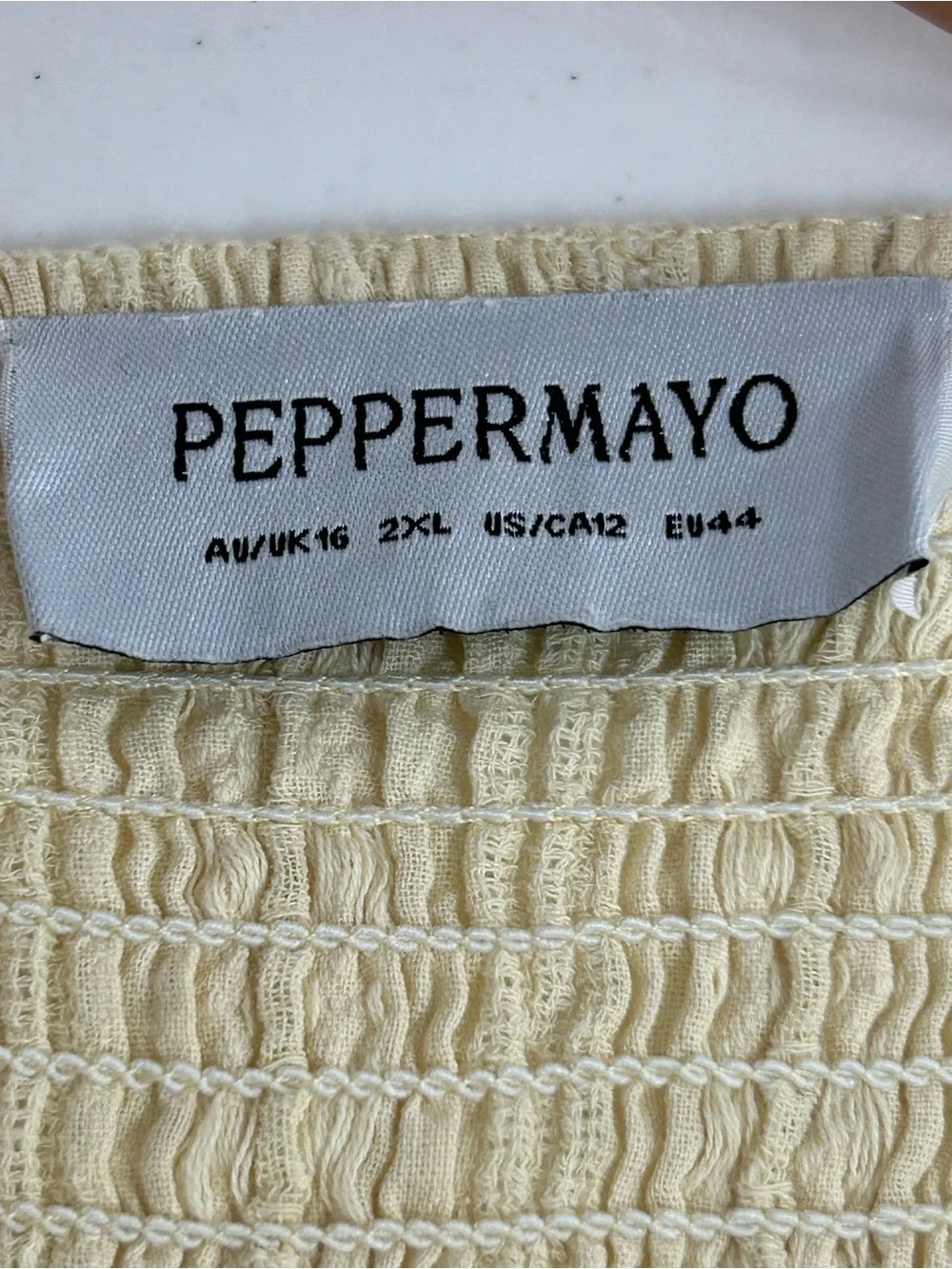 Peppermayo Jacinda Cream Drop Waist Maxi Dress Size 2X - Picture 12 of 13